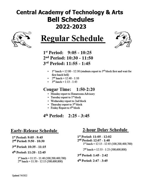 2022-2023 Bell Schedule